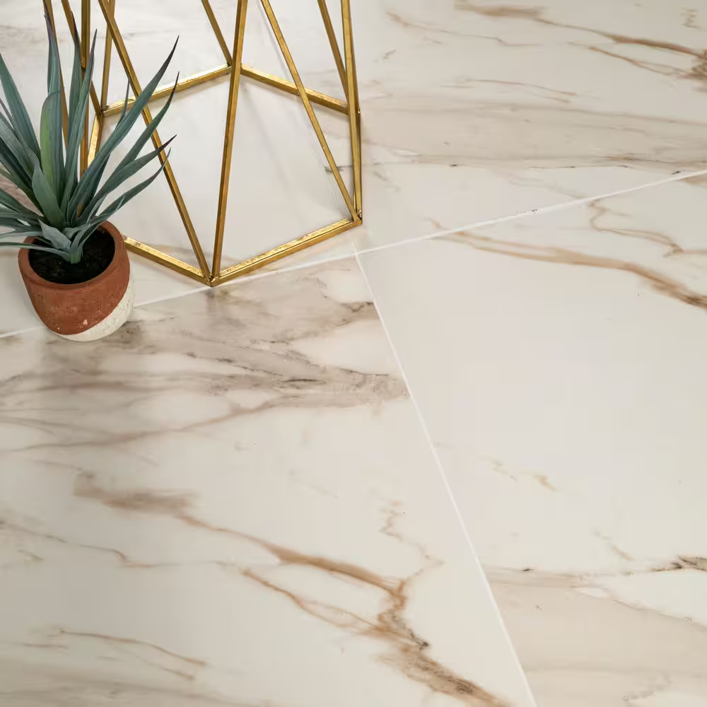 Aviva Calcatta 24x24 Matte Ceramic Marble Look Floor and Wall Tile, NPRAVICAL2424, 16sf, 4 pcs, 10mm, 62 lbs, FINAL PRICE: $0.79/sf, $12.64/box + Tax