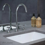 Swiss Madison Daxton Cross Handle Widespread Faucet in Polished Chrome, SM-BF101C, MSRP: $271.85, FINAL  PRICE: $89.99 + TAX