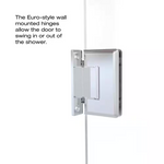 *No Hardware* Basco Celesta 46 in. x 72 in. Semi-Frameless Pivot Shower Door in Chrome with Handle, CELA9354672CLSV, MSRP: $955.88, Final Price: $249.99, CLEARANCED: $75.00 + Tax