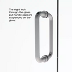 *No Hardware* Basco Celesta 46 in. x 72 in. Semi-Frameless Pivot Shower Door in Chrome with Handle, CELA9354672CLSV, MSRP: $955.88, Final Price: $249.99, CLEARANCED: $75.00 + Tax