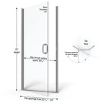 Basco Infinity 33-in to 34-in x 76-in Semi-Frameless Hinged Alcove Shower Door Clear, 827571, NFN00A3476XPSV, *JR2305