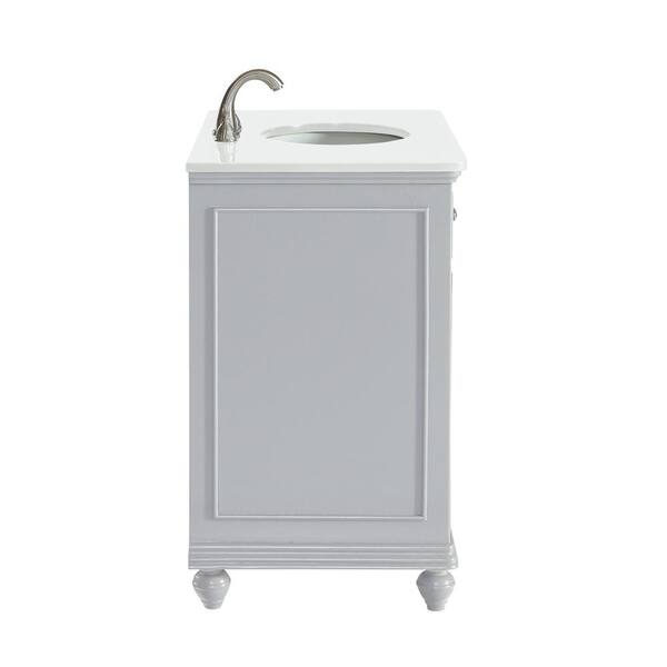 Ever Living Charlie 36-Inch Single Sink Vanity in Gray with a White Engineered Marble Countertop, FINAL PRICE: $599.99 + TAX
