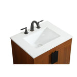 Ever Living Grace 24-Inch Single Sink Vanity in Teak with a  Countertop, VF48824MTK, FINAL PRICE: $399.99 + TAX [FBM-126]