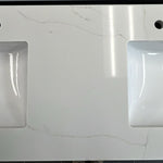 Virtu Vanity Julianna 60-in Espresso Double Sink Vanity with Custom Quartz Top, MD-3160-CQTSQ-ES