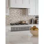 ** PER PCS ** Cottage Ridge Mini Brick Beige 9.75x11.875 Glass Travertine Mosaic, 10pcs, 8.12sf, 35 lbs, 99189, CLEARANCE: $3.99/Pc, Loc: MT3-G