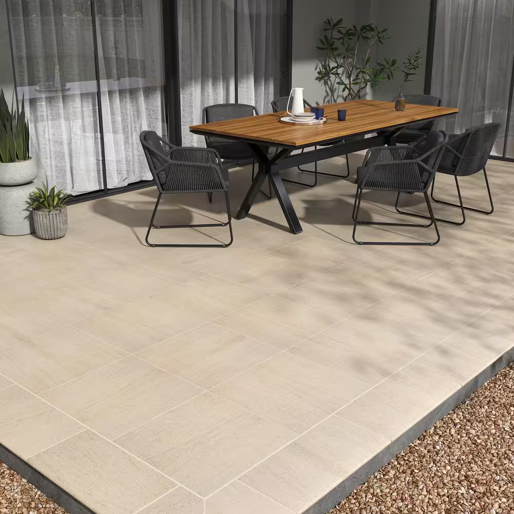 **PALLET SALE - 5 bxs (77.50 sqft) @ $1.49/sqft** Livingstyle Beige 24x24 Matte Porcelain Stone Look Pavers, NLIVSTYBEI2424, 20mm, 4pcs, 75.8 lbs, 15.5sf, Retail: $10.25/sf, $82.00/bx, FINAL PRICE: $1.49/sf, $23.10 + Tax