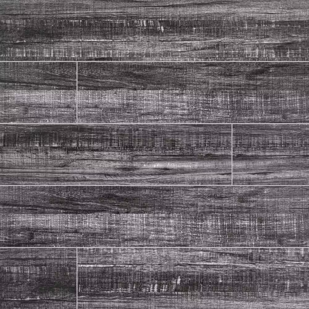 Belmont Obsidian 8x40 Matte Ceramic Wood Look Floor and Wall Tile, NBELOBS8X40P, 9mm, 5pcs, 48.06 lbs, 11.11sf, Retail: $3.49/sf, FINAL PRICE: $2.49/sf, $27.66 + Tax