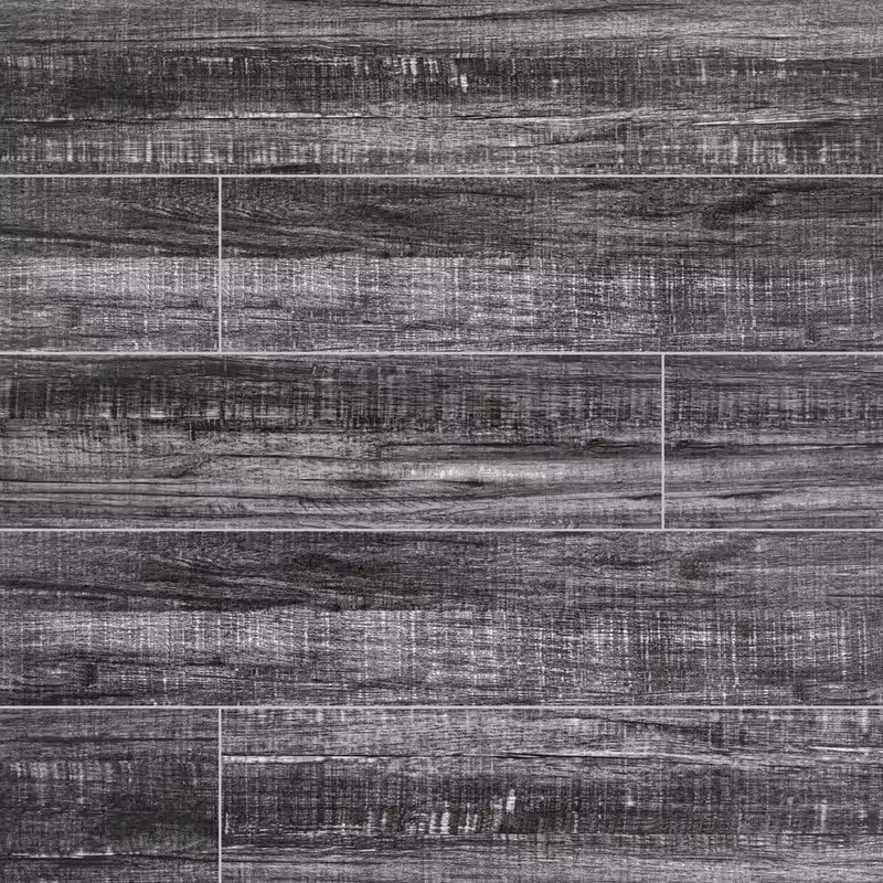 Belmont Obsidian 8x40 Matte Ceramic Wood Look Floor and Wall Tile, NBELOBS8X40P, 9mm, 5pcs, 48.06 lbs, 11.11sf, Retail: $3.49/sf, FINAL PRICE: $2.49/sf, $27.66 + Tax
