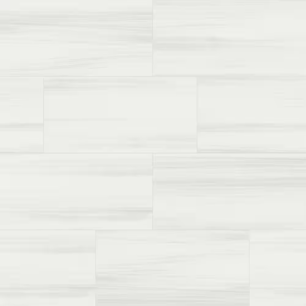 Bianco Dolomite 12x24 Polished White Minimalist Marble Look Porcelain Tile, NHDBIADOL1224P, 9.4mm, 8pcs, 59.5 lbs, 16sf, Retail: $2.29/sf, FINAL PRICE: $1.29/sf, $20.64 + Tax