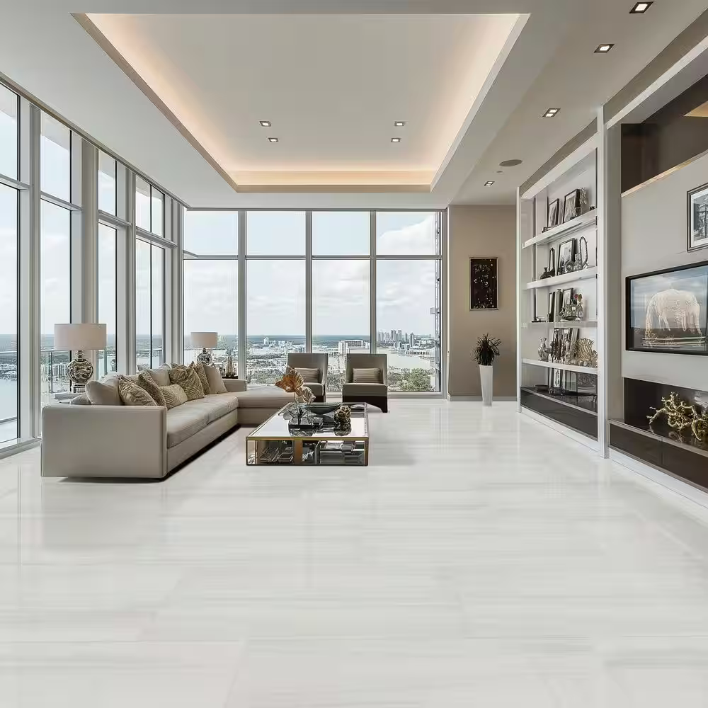 Bianco Dolomite 24x48 Polished Porcelain Marble Look Floor and Wall Tile, NHDBIADOL2448P, 9.65mm, 2pcs, 72.8 lbs, 16sf, Retail: $1.99/sf, FINAL PRICE: $1.29/sf, $20.64 + Tax