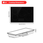 LG 30-in 5 burners Smooth Surface Black Smart Compatible Electric Cooktop, CBEW3017BE *JR2511, Retail: $1,499.99, FINAL PRICE: $759.99, CLEARANCED: $699.99 + TAX