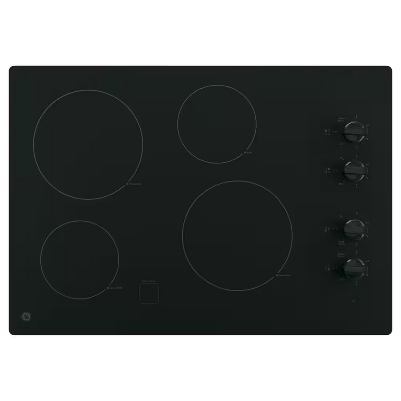 GE 30-in 4 burners Smooth Surface (Radiant) Black Electric Cooktop, JP3030DWBB *HD2507, Retail: $1,149.00, FINAL PRICE: $499.99 + TAX
