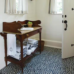 Black Mid-Polish Pebble 12x12 Stone Floor and Wall Tile Mosaic, 10.2sf, 10pcs, 45lbs, FINAL PRICE: $5.99/pc, $59.90/box + Tax