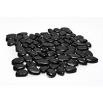 Black Mid-Polish Pebble 12x12 Stone Floor and Wall Tile Mosaic, 10.2sf, 10pcs, 45lbs, FINAL PRICE: $5.99/pc, $59.90/box + Tax