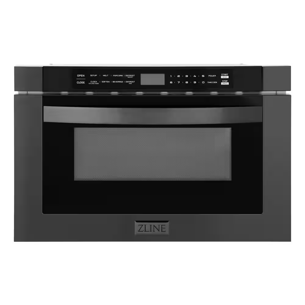 ZLINE KITCHEN & BATH 23.5-in 1.2-cu ft 1000-Watt Microwave Drawer (Black Stainless Steel with Traditional Handle), MWD-1-BS-H *JR2510, Retail: $1,499.99, FINAL PRICE: $899.99 + TAX