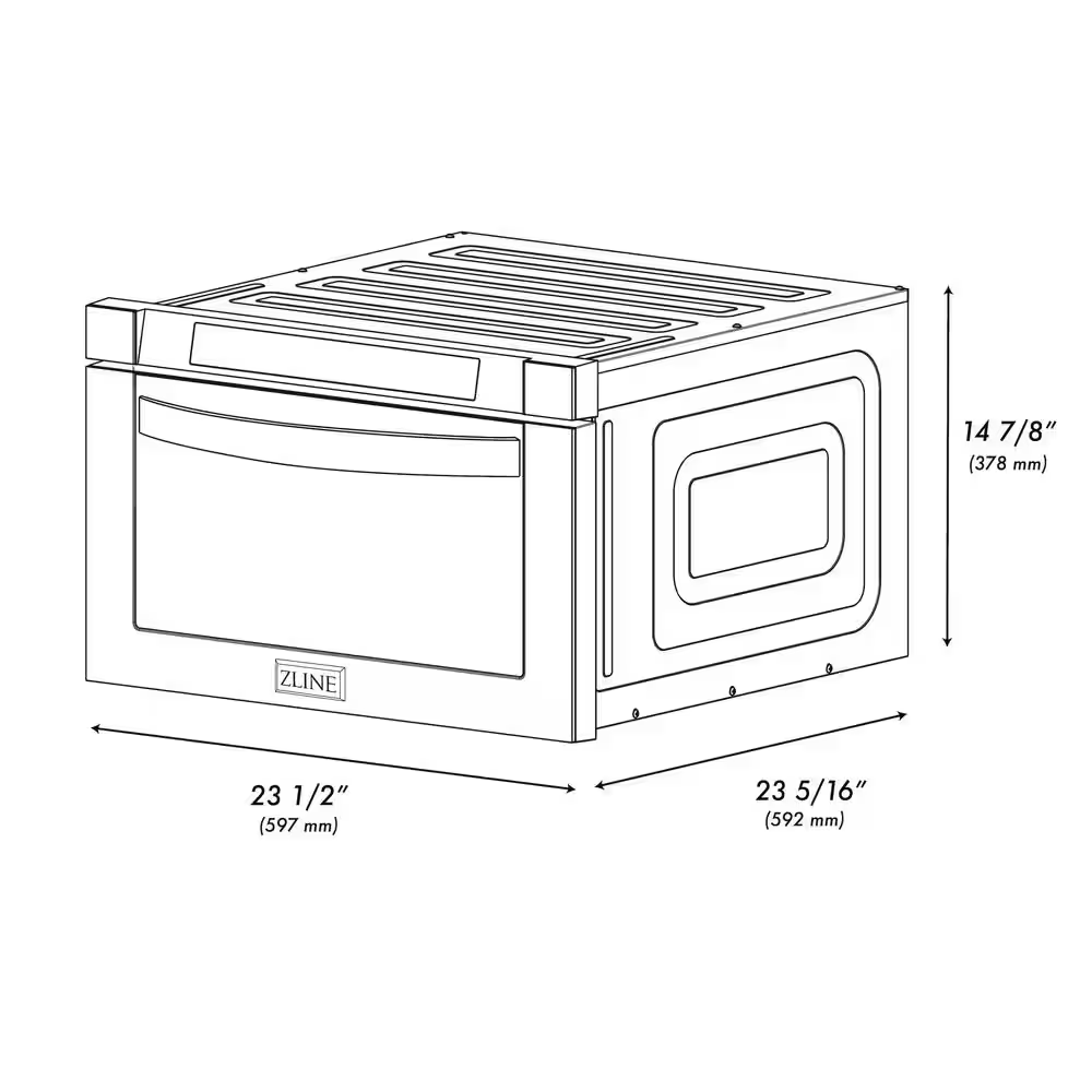 ZLINE KITCHEN & BATH 23.5-in 1.2-cu ft 1000-Watt Microwave Drawer (Black Stainless Steel with Traditional Handle), MWD-1-BS-H *JR2510, Retail: $1,499.99, FINAL PRICE: $899.99 + TAX