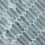 Blue Shimmer Picket 10x13 Mosaic, Retail: $30.62/pc, 13.8 sf/bx, 15 pcs/bx, 45 lbs/bx,  FINAL PRICE: $6.99/pc, $104.85/ Box + TAX