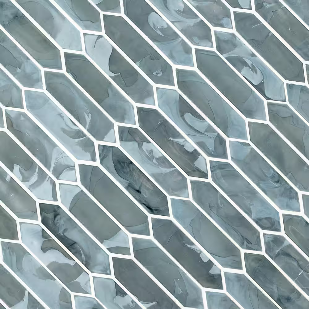 Blue Shimmer Picket 10x13 Mosaic, Retail: $30.62/pc, 13.8 sf/bx, 15 pcs/bx, 45 lbs/bx,  FINAL PRICE: $6.99/pc, $104.85/ Box + TAX