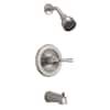 Delta Single Handle Tub and Shower in Stainless Steel, B114900C-SS, MRSP: $236.45, FINAL PRICE: $59.99 + TAX