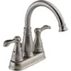 Delta Porter Two Handle Centerset Bathroom Faucet in Brushed Nickel, 25984LF-BN-ECO, MRSP: $151.15, FINAL PRICE: $54.99 + TAX