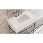 **ASSEMBLY REQUIRED** Pelham & White Manchester 31-Inch Vanity with Cultured Carrara Marble White Console Sink Top and Leg Combo in Brushed Nickel, PWC1100-BN, [FB285], FINAL PRICE: $299.99 + Tax