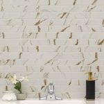 Calacatta Gold Subway 12x12 Matte Porcelain Mesh-Mounted Mosaic, SMOT-PT-CALGLD-2X6M, 13.95sf, 15 pcs, 35 lbs, FINAL PRICE: $3.99/pc, $59.85/box + Tax