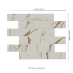 Calacatta Gold Subway 12x12 Matte Porcelain Mesh-Mounted Mosaic, SMOT-PT-CALGLD-2X6M, 13.95sf, 15 pcs, 35 lbs, FINAL PRICE: $3.99/pc, $59.85/box + Tax