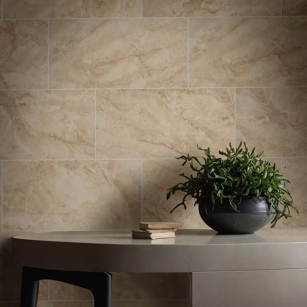 Cancun Beige 12x24 Matte Ceramic Marble Look Floor and Wall Tile, NHDCANBEIG1224, 16sf, 8 pcs, 9.65mm, 60 lbs, FINAL PRICE: $0.69/sf, $11.04/box + Tax