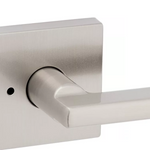 Kwikset Halifax Square Bed/Bath Lever in Satin Nickel 97300-947, LOC: Rug-3 & Warehouse // MSRP: $34.98, FINAL: $25.99