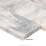 Capri Blue Subway 12x12 Honed Marble Mesh-Mounted Mosaic, SMOT-CAPBLU-2X6H, 9.7sf, 10 pcs, 10 mm, 49 lbs, FINAL PRICE: $7.99/pc, $79.90/box + Tax