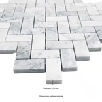 Capri Blue Herringbone 12x12 Honed Marble Mesh-Mounted Mosaic, SMOT-CAPBLU-HBH, 9.4sf, 10 pcs, 47 lbs, FINAL PRICE: $7.99/pc, $79.90/box + Tax