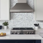 Capri Blue Herringbone 12x12 Honed Marble Mesh-Mounted Mosaic, SMOT-CAPBLU-HBH, 9.4sf, 10 pcs, 47 lbs, FINAL PRICE: $7.99/pc, $79.90/box + Tax