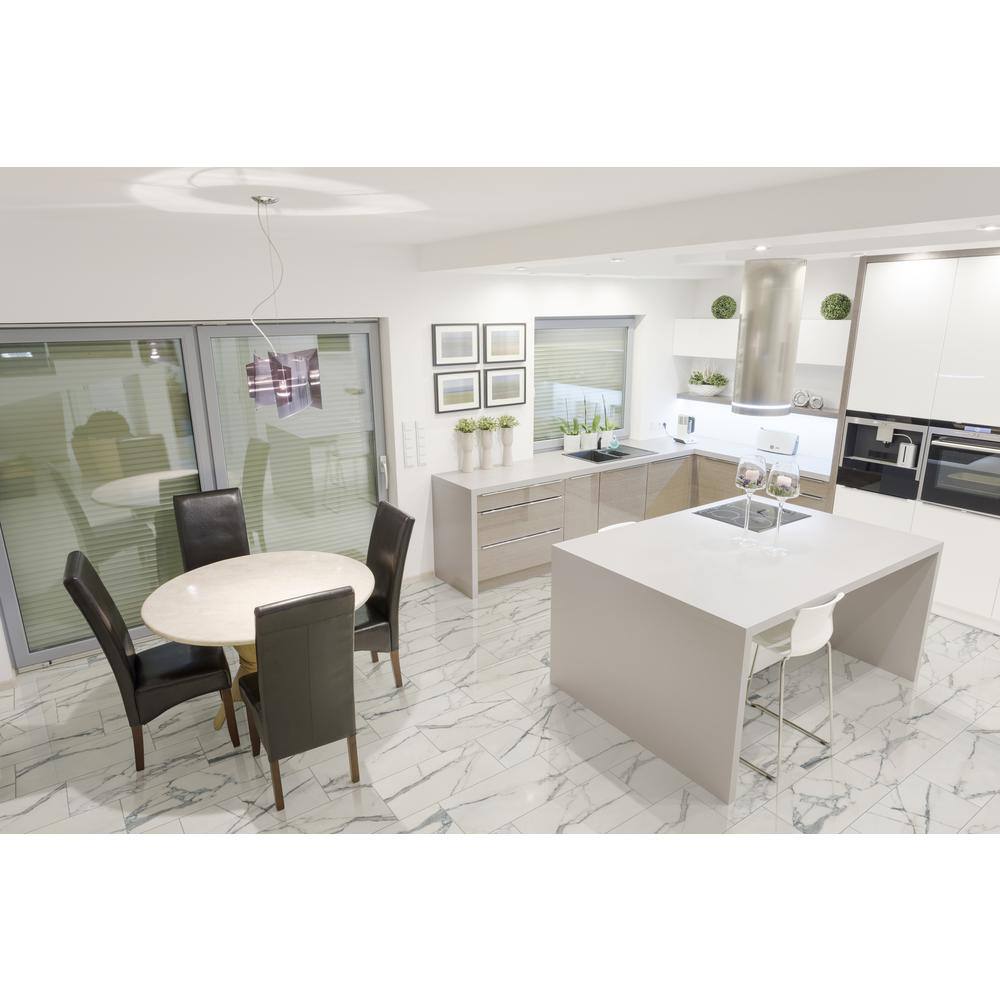 Carrara Azul 12x24 Polished Tile, NHDCARAZU1224P, 8.9mm, 8pcs, 69 lbs, 16sf, Retail: $2.79/sf, FINAL PRICE: $0.99/sf, $15.84 + Tax