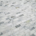 Carrara Classique Brick 12x12 Honed Marble Mesh-Mounted Mosaic, SMOT-CAR-1X2H, 9.7sf, 10 pcs, 45 lbs, FINAL PRICE: $3.99/pc, $39.90/box + Tax