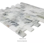 Carrara Classique Brick 12x12 Honed Marble Mesh-Mounted Mosaic, SMOT-CAR-1X2H, 9.7sf, 10 pcs, 45 lbs, FINAL PRICE: $3.99/pc, $39.90/box + Tax