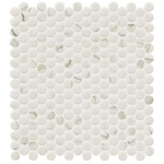 Carrara Penny Round 11x12 Matte Porcelain Floor and Wall Mosaic, SMOT-PT-PENRD-CARM, 14.4sf, 15 pcs, 31 lbs, FINAL PRICE: $4.99/pc, $74.85/box + Tax