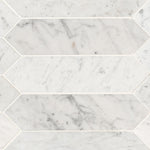 **PER PC** Carrara White Picket Honed 3x12 Mosaic, 8.9sf, 10 pcs, 50 lbs, Retail: $14.73/pc, FINAL PRICE: $5.99/pc