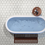 Carrara White Faceted 9x12 Polished Marble Mesh-Mounted Mosaic Floor and Wall Tile, SMOT-CAR-FACEP, 7.7sf, 10 pcs, 40 lbs, FINAL PRICE: $12.99/pc, $129.9/box + Tax