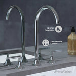 Swiss Madison Daxton Widespread Faucet in Polished Chrome, SM-BF100C, MSRP: $285.37, FINAL  PRICE: $89.99 + TAX