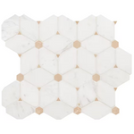 Cecily Creme 11x12 Polished Marble Mesh-Mounted Mosaic Floor and Wall Tile, SMOT-CECILY-POL10MM, 9.5sf, 10 pcs, 54 lbs, FINAL PRICE: $7.99/pc, $79.90/box + Tax
