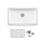 Pelham & White 29.75" Fireclay Apron Kitchen Sinks with Bottom Grid and Drain, PWS502, [FB217], FINAL PRICE: $199.99 + Tax