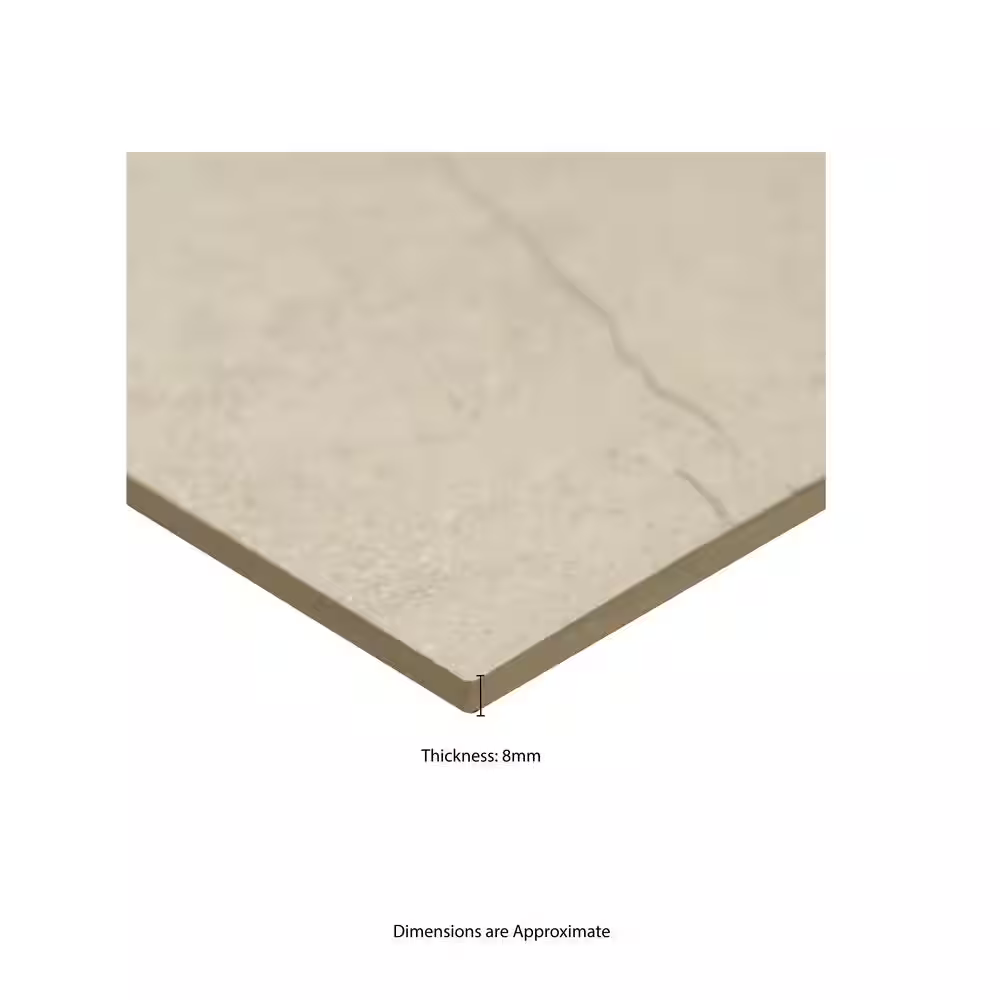 Chacon Ivory  24x24 Matte Porcelain Stone Look Floor and Wall Tile, 8mm, 4pcs, 54.4 lbs, 16sf, Retail: $1.09/sf, FINAL PRICE: $0.79/sf, $12.64 + Tax