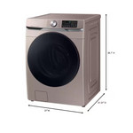 Samsung - 4.5 cu. ft. Large Capacity Smart Front Load Washer with Super Speed Wash - Champagne, WF45B6300AC