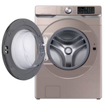 Samsung - 4.5 cu. ft. Large Capacity Smart Front Load Washer with Super Speed Wash - Champagne, WF45B6300AC