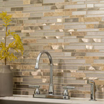 **PER PCS** Champagne Toast Interlocking 12x12 Stone/Glass Mesh-Mounted Mosaic, SGLSMTIL-CHATST, 4mm, 20pcs, 30 lbs, 20sf, Retail: $7.85/pc, FINAL PRICE: $3.99/pc + Tax