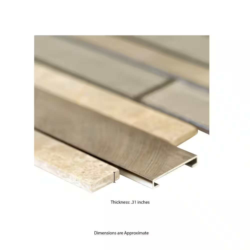 **PER PCS** Champagne Toast Interlocking 12x12 Stone/Glass Mesh-Mounted Mosaic, SGLSMTIL-CHATST, 4mm, 20pcs, 30 lbs, 20sf, Retail: $7.85/pc, FINAL PRICE: $3.99/pc + Tax