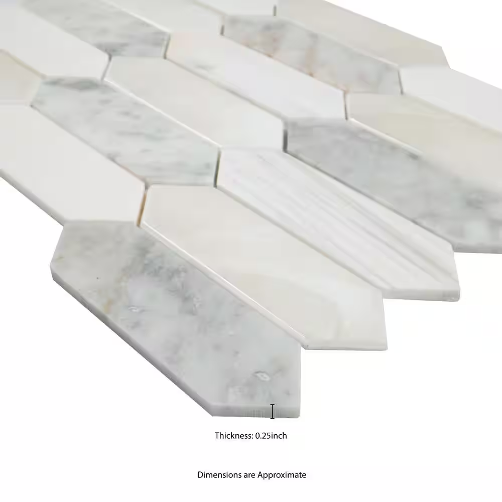 Cienega Springs Picket 10x14 Marble/Glass Mesh-Mounted Mosaic, SMOT-SGLSPK-CIESPR6MM, 14.4sf, 15 pcs, 50 lbs, FINAL PRICE: $11.99/pc, $179.85/box + Tax