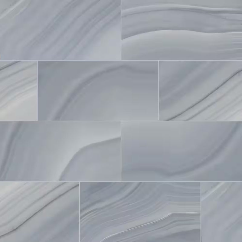 Coastal Blue Glossy 12x24 Mosaic, 16sf, 8pcs, 50lbs, FINAL PRICE: $1.29/sf, $20.64/bx + Tax