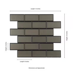 **PER PC** Crisson Bevel Subway 12x12 Mosaic,  Retail: $14.99/pc, 20 sf/bx, 20pcs/bx, 43 lbs/bx, FINAL PRICE: $5.99/sf, $119.80/ Box + TAX