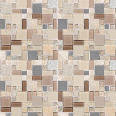 **PER PC** Earth Cubes 12x12 Square Mosaic, SF160026, 8.5sf, 9pcs, 32 lbs, FINAL PRICE: $1.99/pc, $17.91/bx + Tax